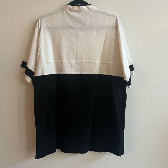 Vintage Reebok 100% Cotton White & Black Rugby Shirt - Medium - Picture 8 of 8